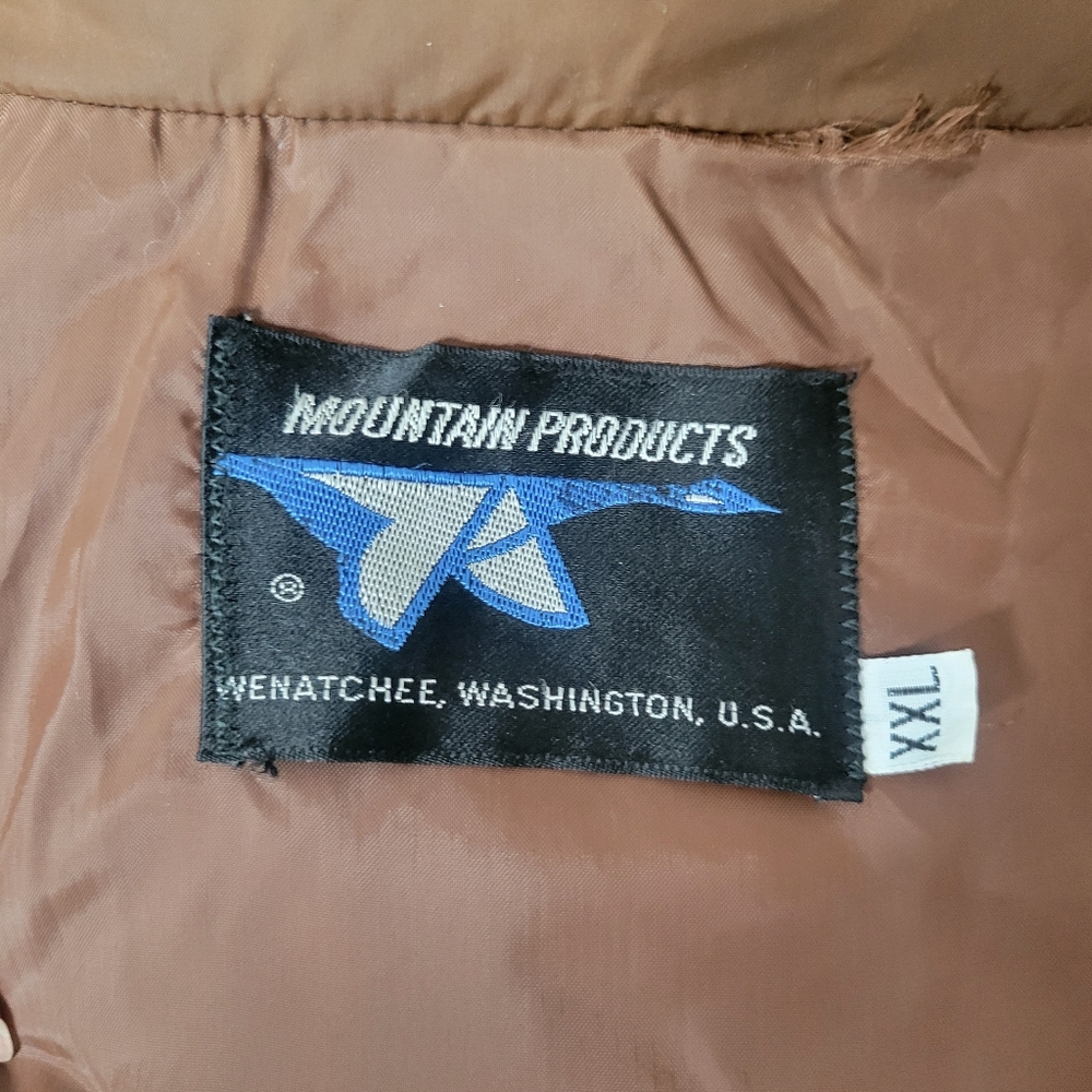 Vintage Mountain Product's 1970s brown down ski jacket coat Size XXL - Picture 8 of 8